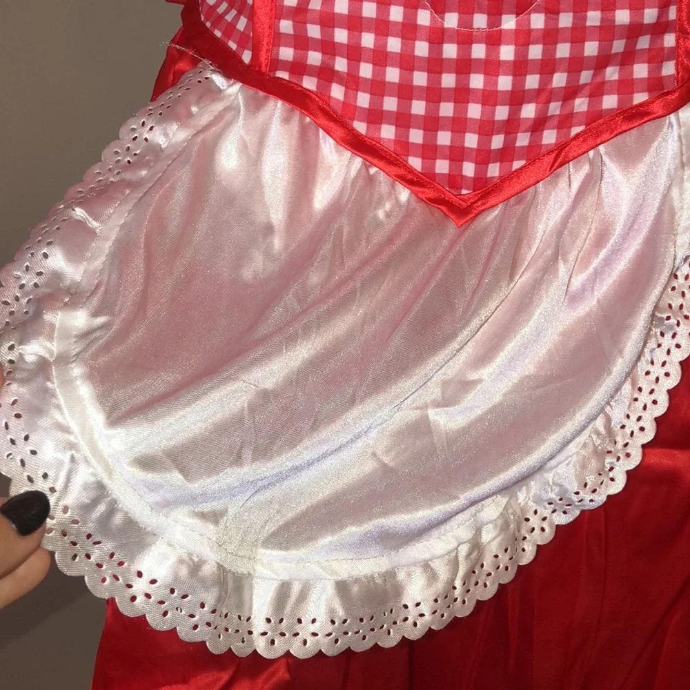 Costume RED RIDING HOOD Sexy Dress With Cape Adult Size Medium 6-8 - Picture 9 of 16